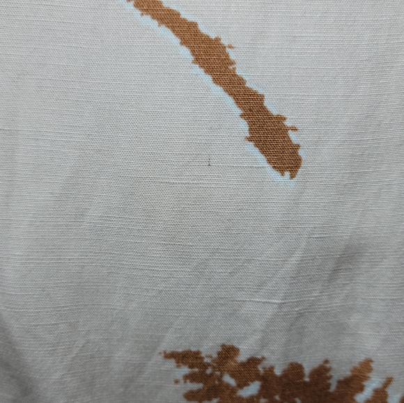 Roolee Midi Palm Leaf Beach Resort Boho Cotton Blend Linen Dress Size Small - Picture 12 of 14